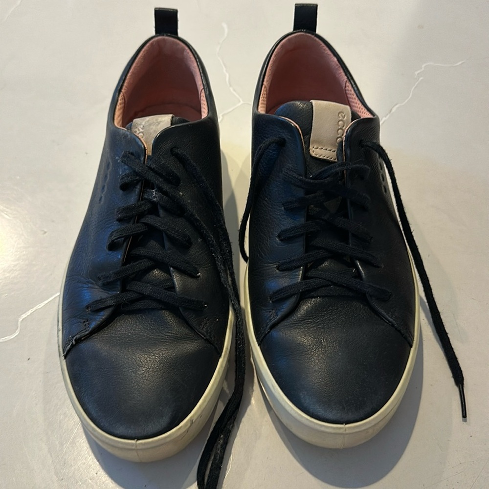 Ecco black leather sneakers